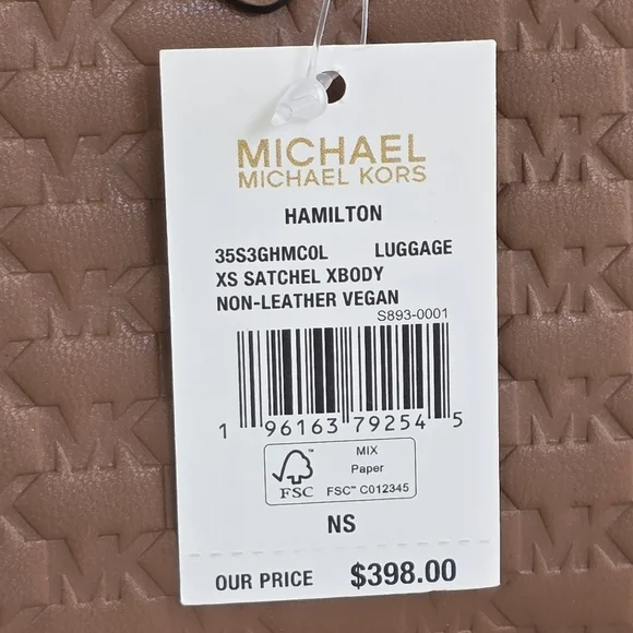 Michael Kors Hamilton Extra Small Brown Crossbody - Picture 6 of 9